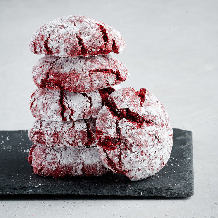 Red Velvet Krinkle Cookies